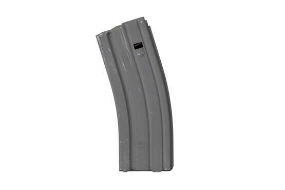 Okay Industries lightweight aluminum SureFreed 5.56 magazine holds 30 rounds of ammo and features a durable grey finish